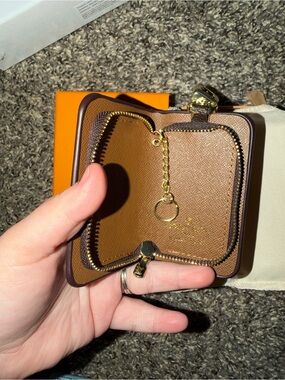 Lv brown key fob holder brown with box and dust bag
